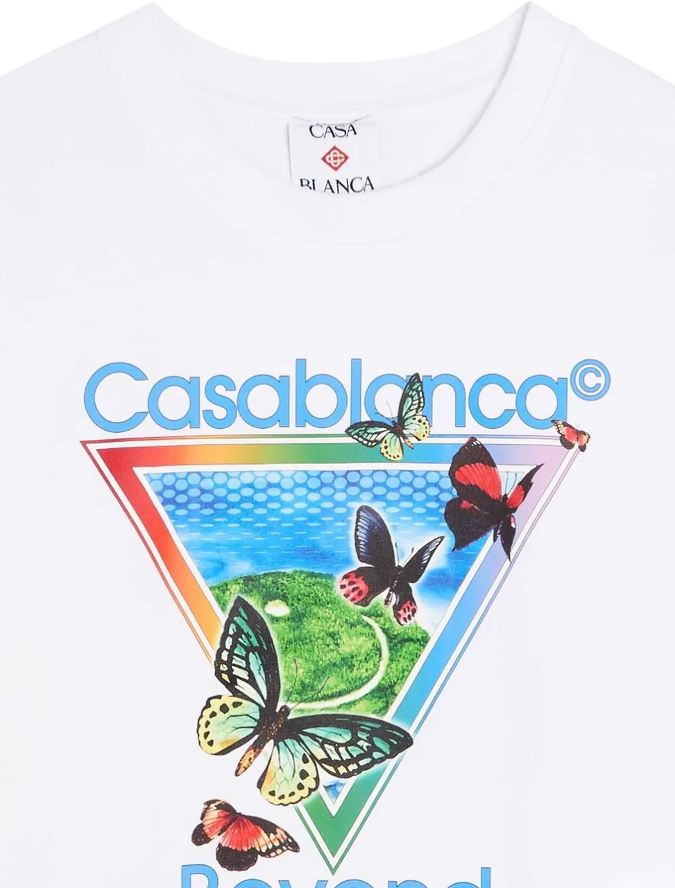Casablanca t-shirt wit print Wit