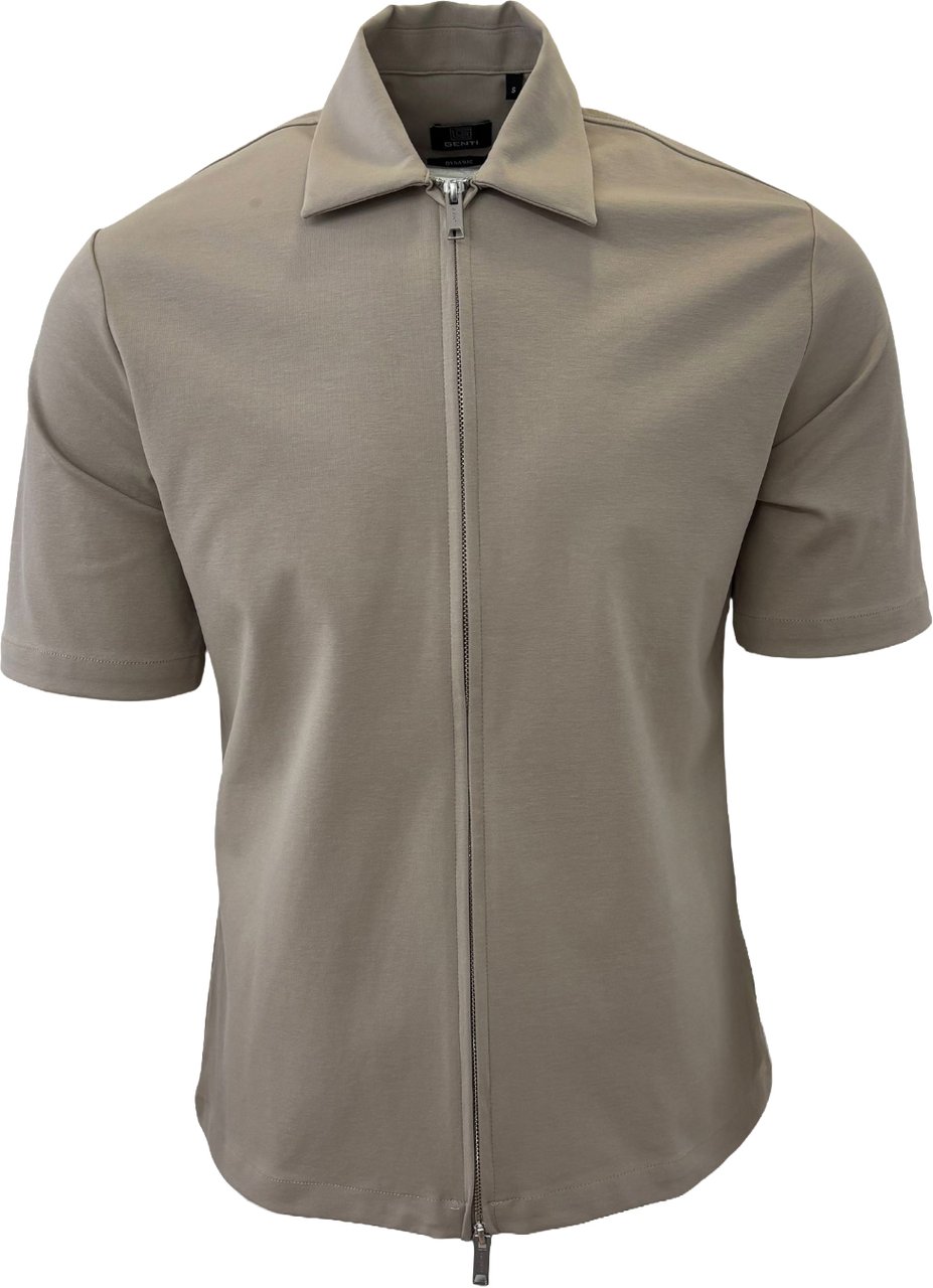 Genti Chuck overshirt korte mouw beige Beige