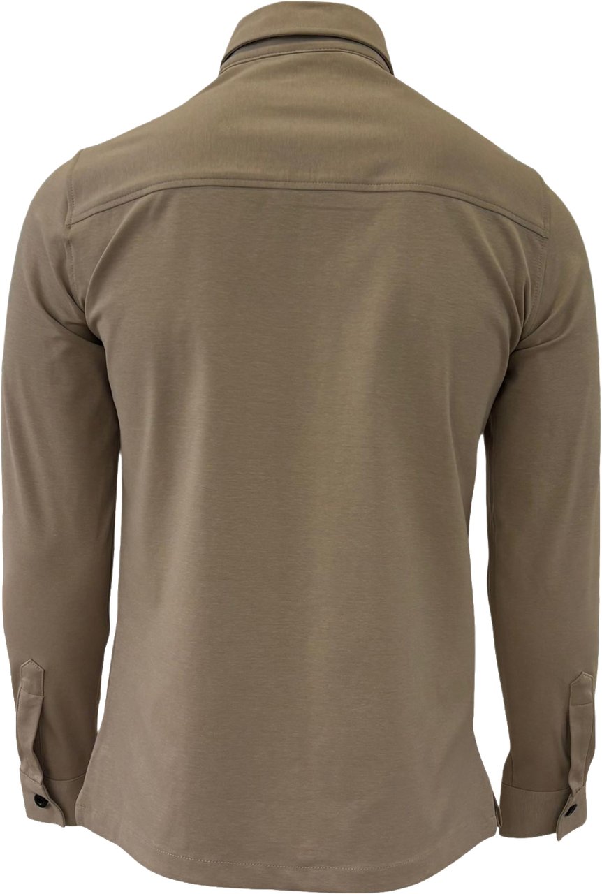 Genti Oaks shirt jacket zip beige Beige