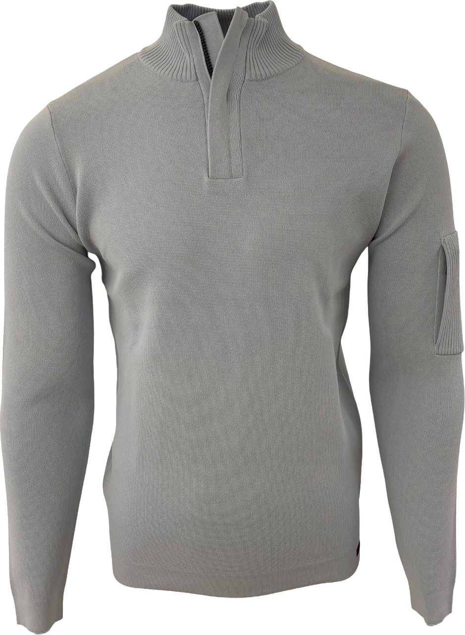 Genti zippullover lichtblauw Blauw