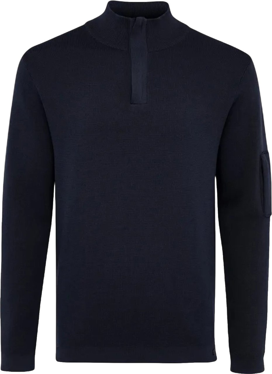 Genti zippullover navy Blauw