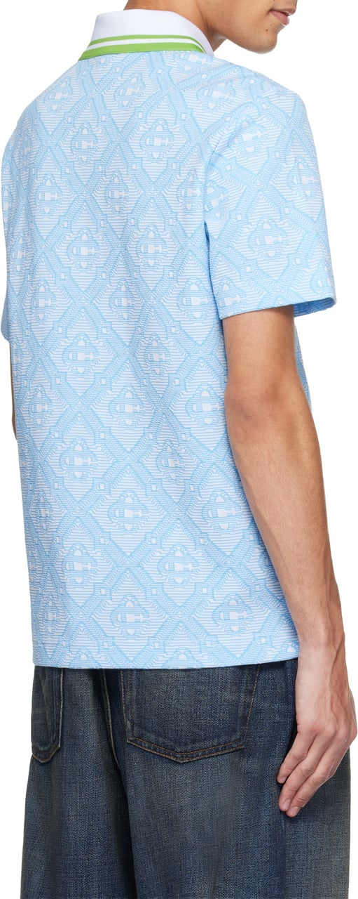 Casablanca polo blauw wit Blauw