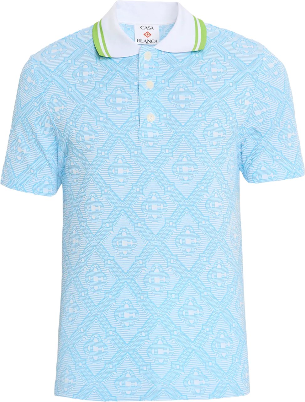 Casablanca polo blauw wit Blauw