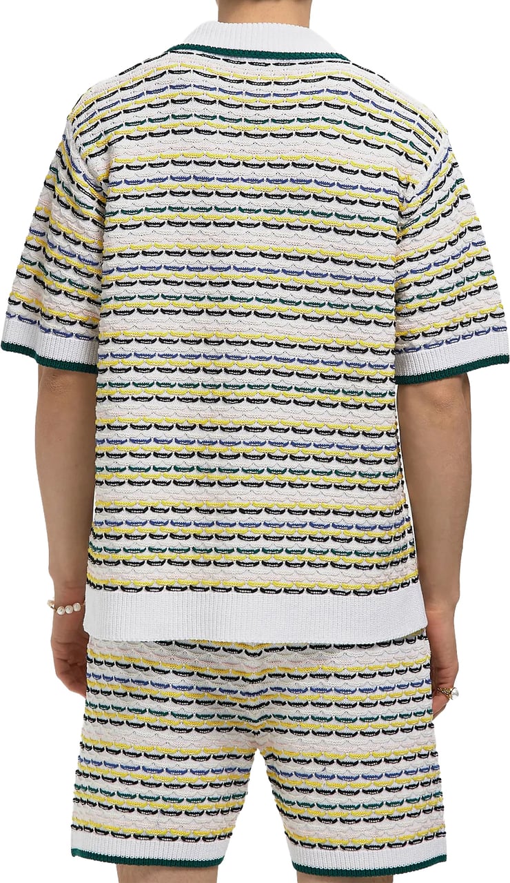 Casablanca polo knit white green yellow Divers