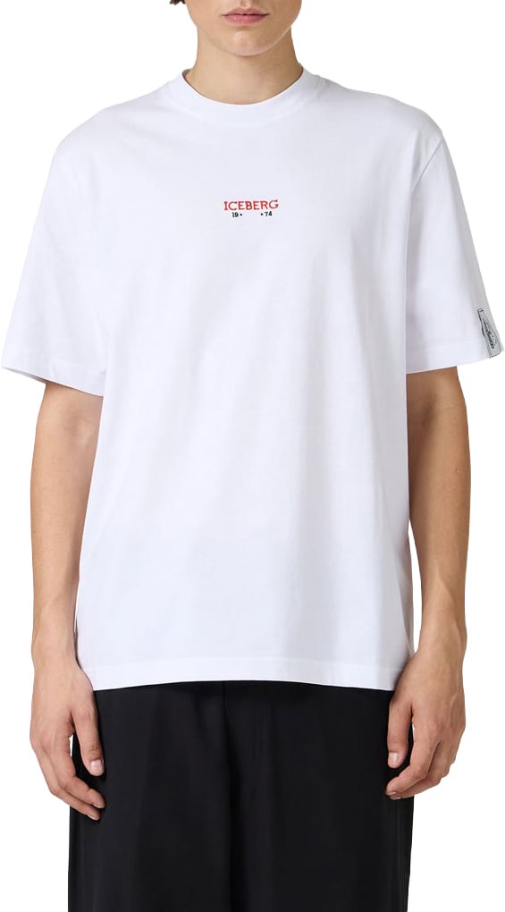 Iceberg T-shirt White Backprint Wit
