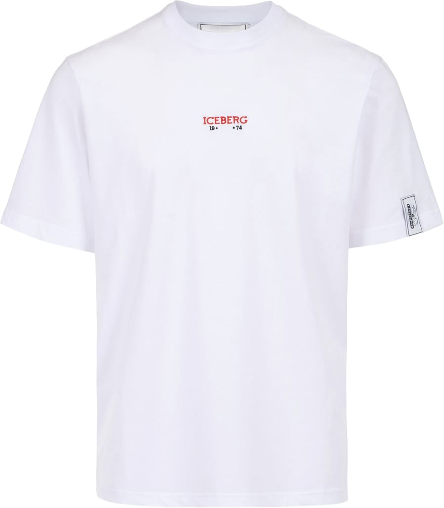 Iceberg T-shirt White Backprint Wit