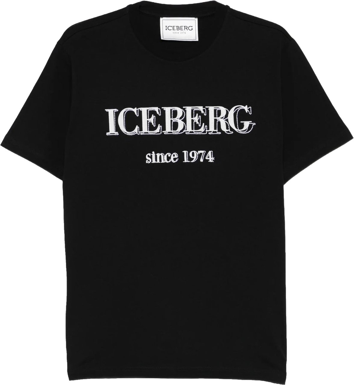 Iceberg Logo T-shirt Black Zwart