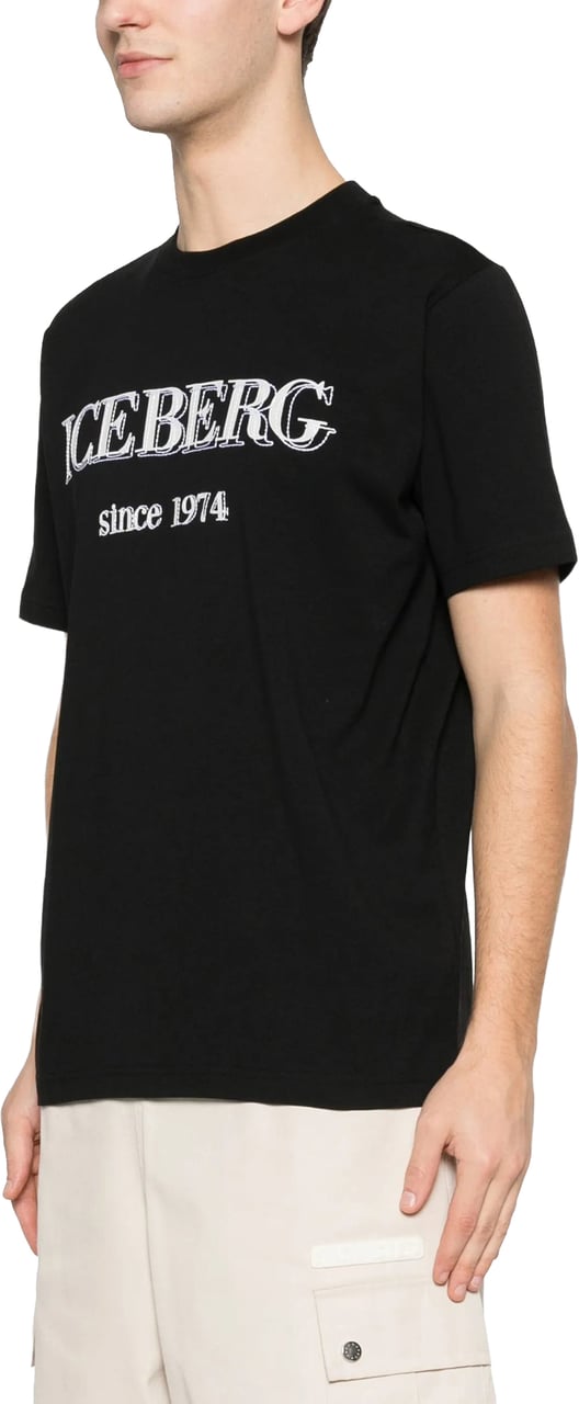 Iceberg Logo T-shirt Black Zwart