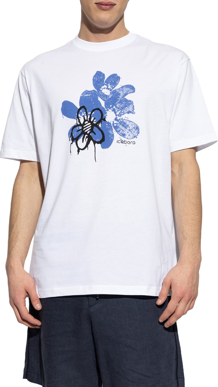 Iceberg Flower T-shirt Wit