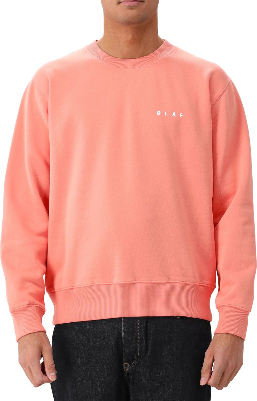 ØLÅF Olaf Brushstroke Face Crewneck Sweaters Khaki M240203 Groen