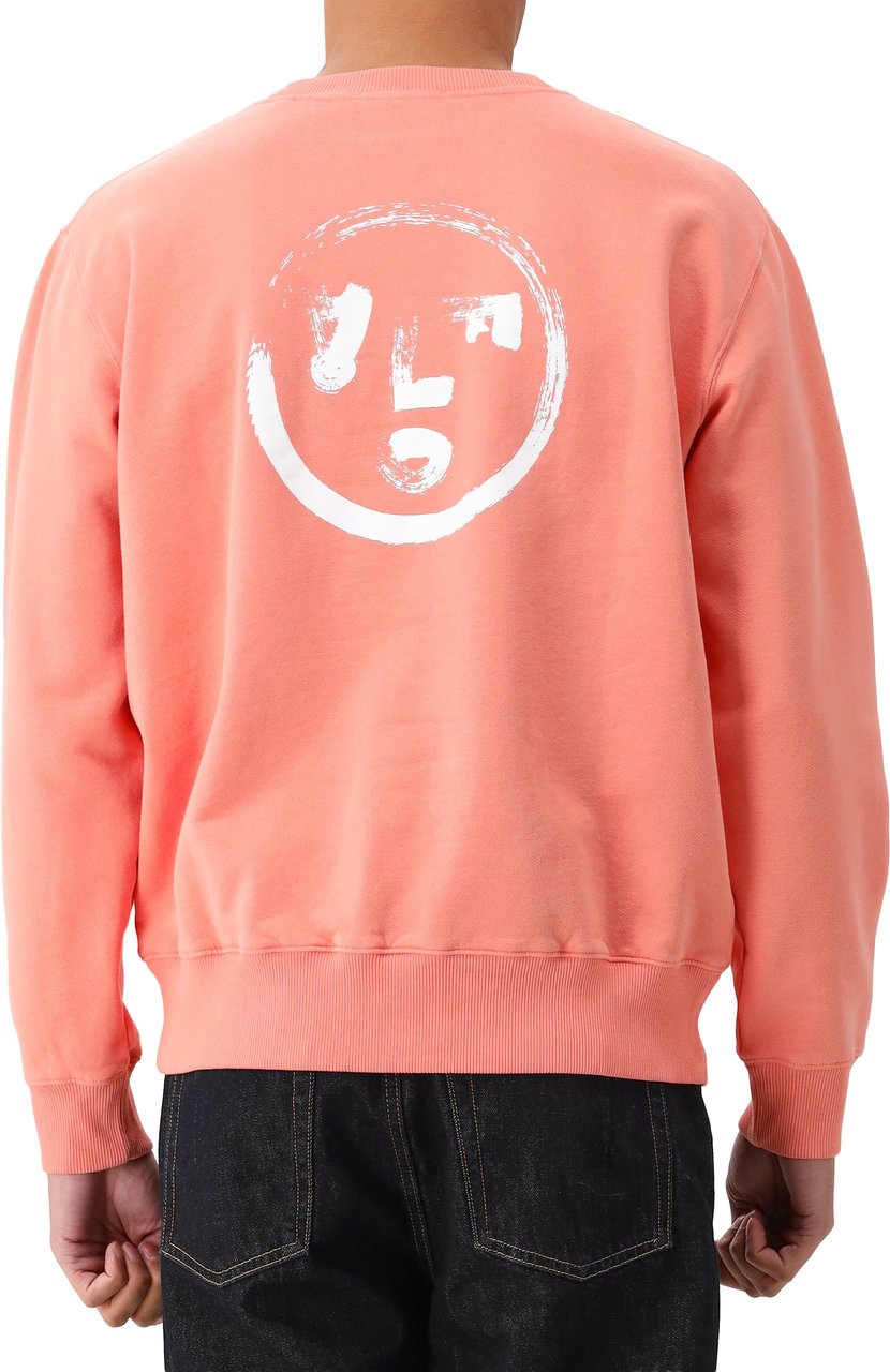 ØLÅF Olaf Brushstroke Face Crewneck Sweaters Khaki M240203 Groen