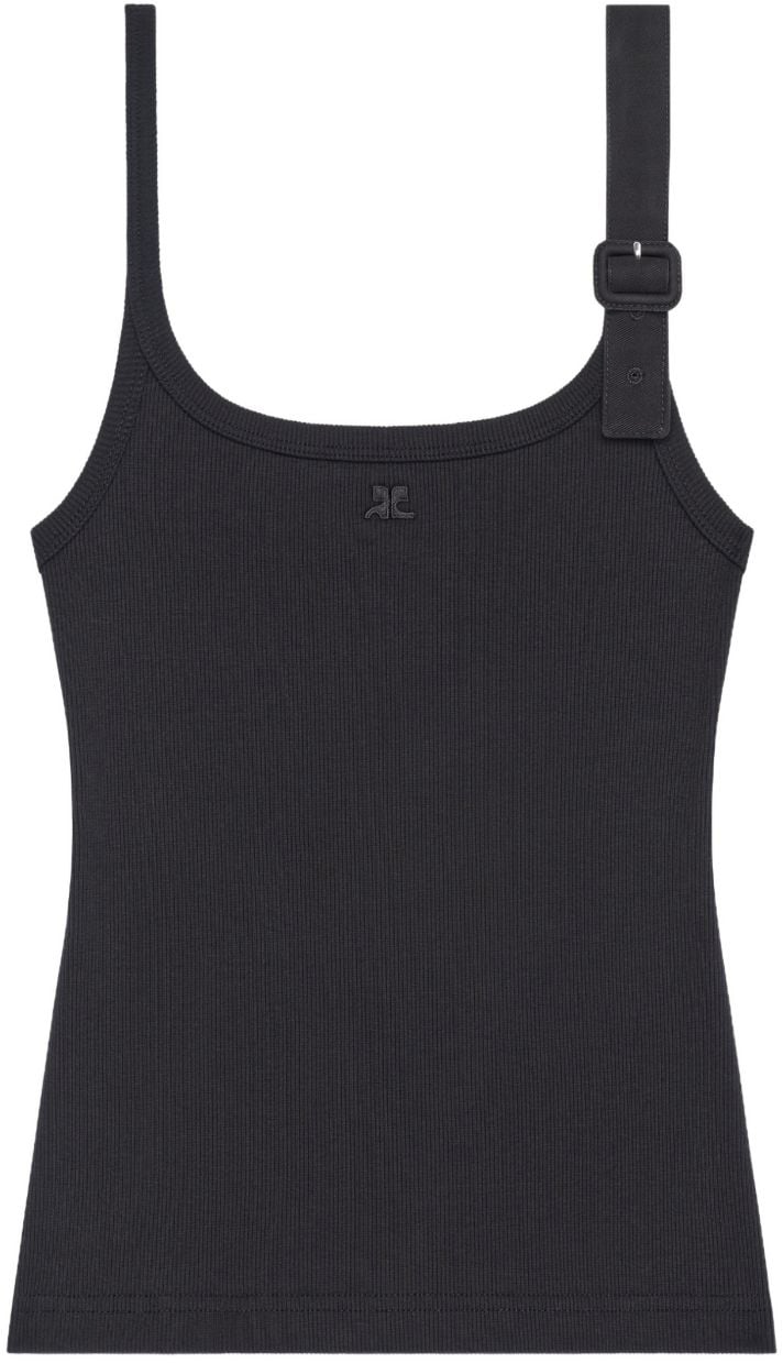 COURREGES Buckle 90's Tank Top Zwart