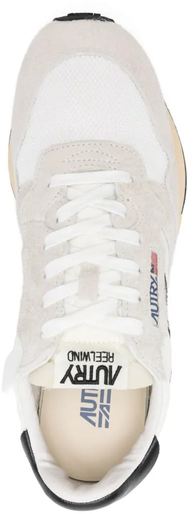 Autry baskets autry reelwind low nylon daim blanc noir homme Wit