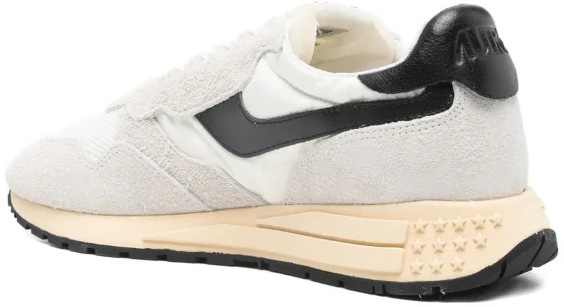 Autry baskets autry reelwind low nylon daim blanc noir homme Wit