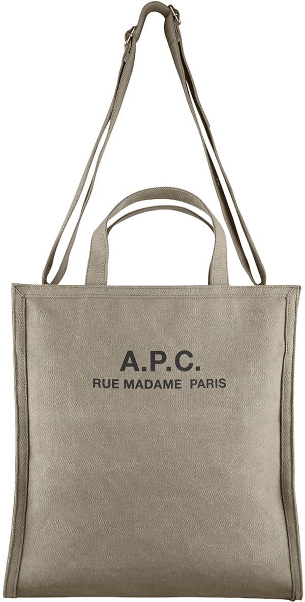 A.P.C. Tote bag Cabas Recuperation khaki Groen