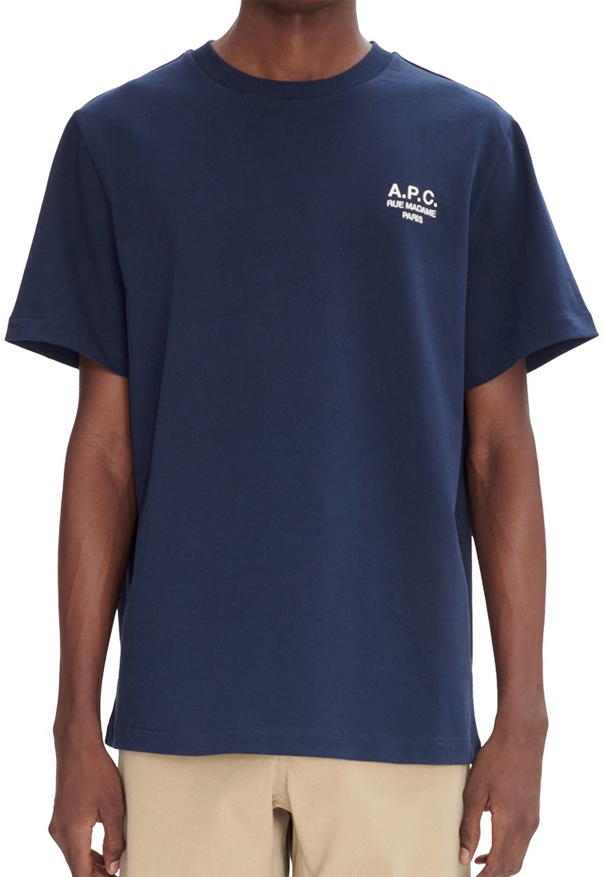 A.P.C. T-shirt Rue Madame donkerblauw Blauw