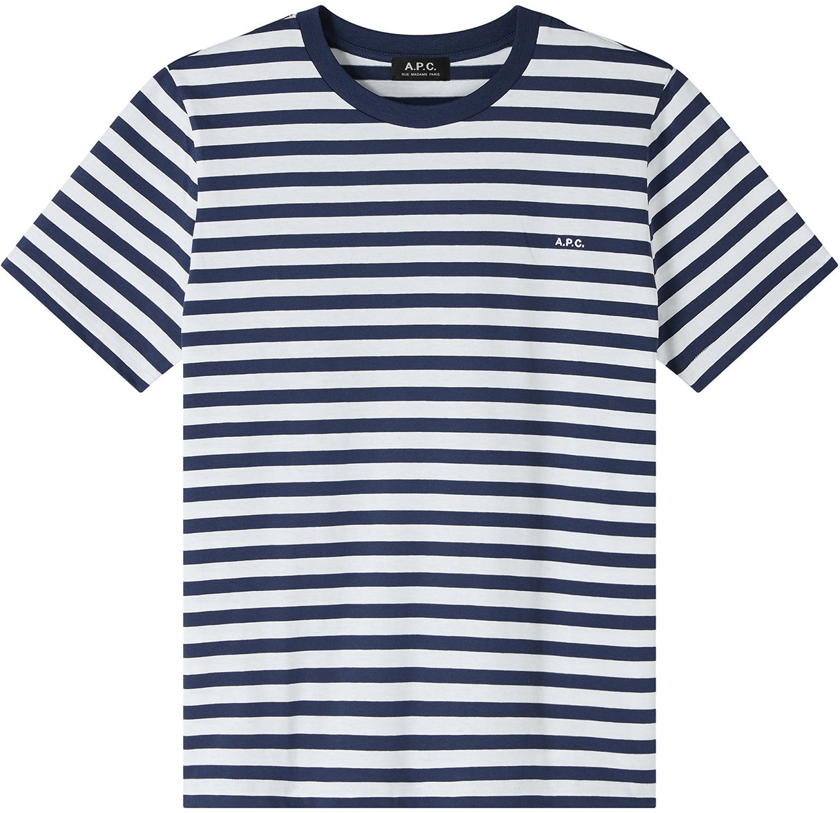 A.P.C. T-shirt Brodé blauw wit Blauw