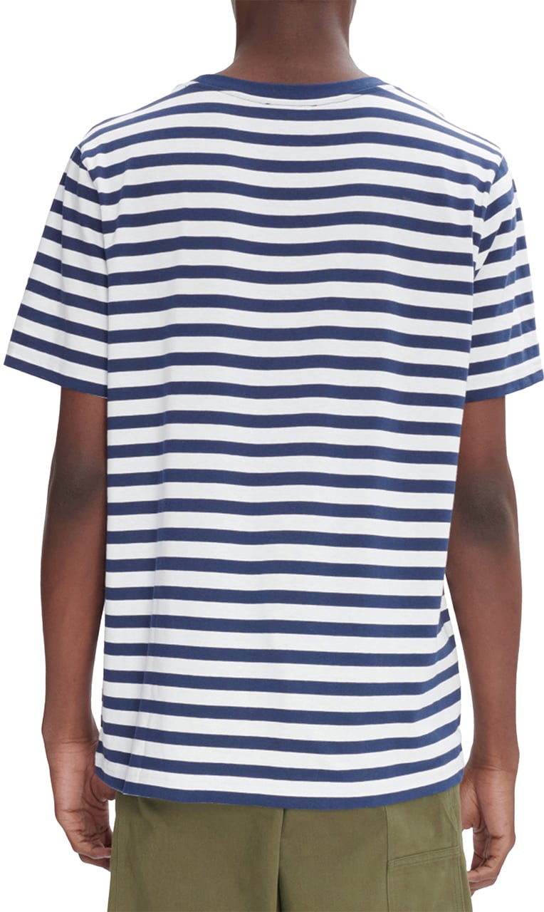 A.P.C. T-shirt Brodé blauw wit Blauw