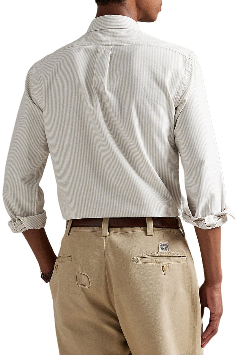 Ralph Lauren Overhemd beige/wit Beige