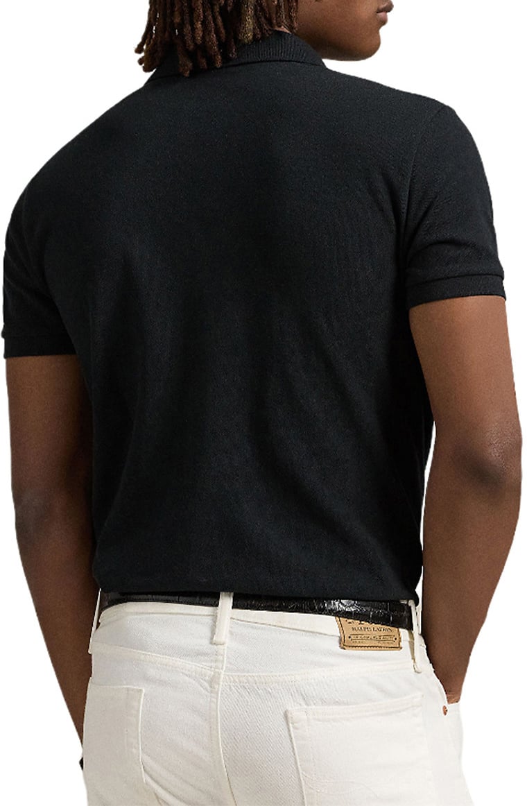 Ralph Lauren Polo custom slim fit zwart Zwart