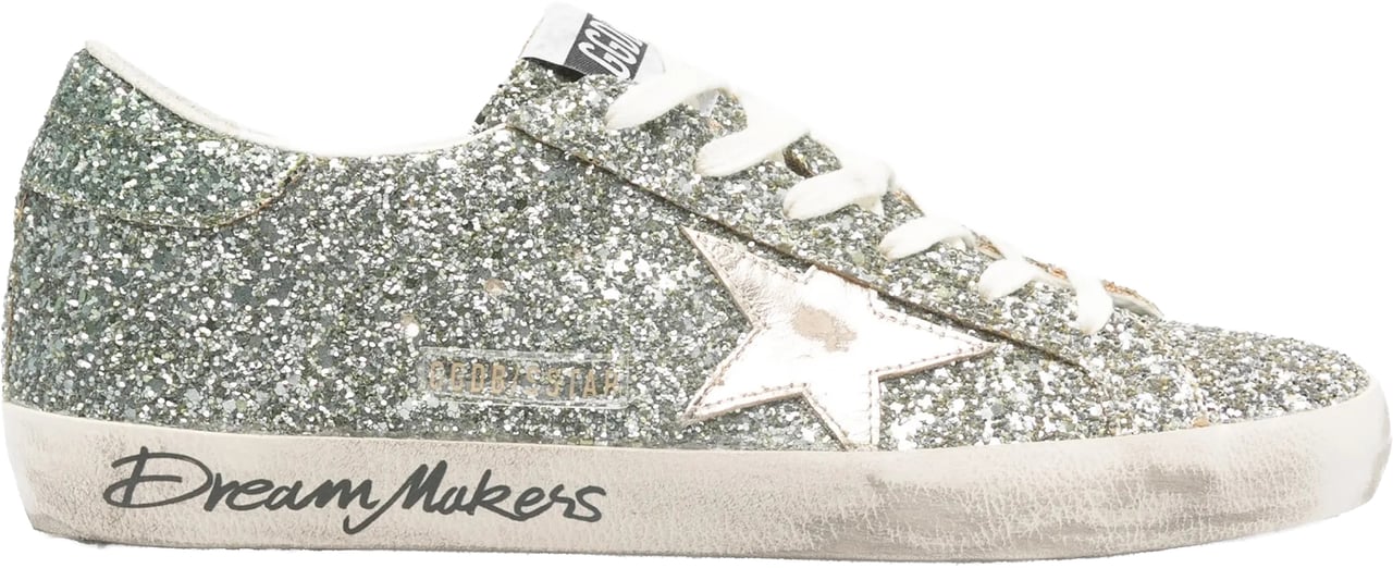 Golden Goose Sneakers Platinum / Green Metallic