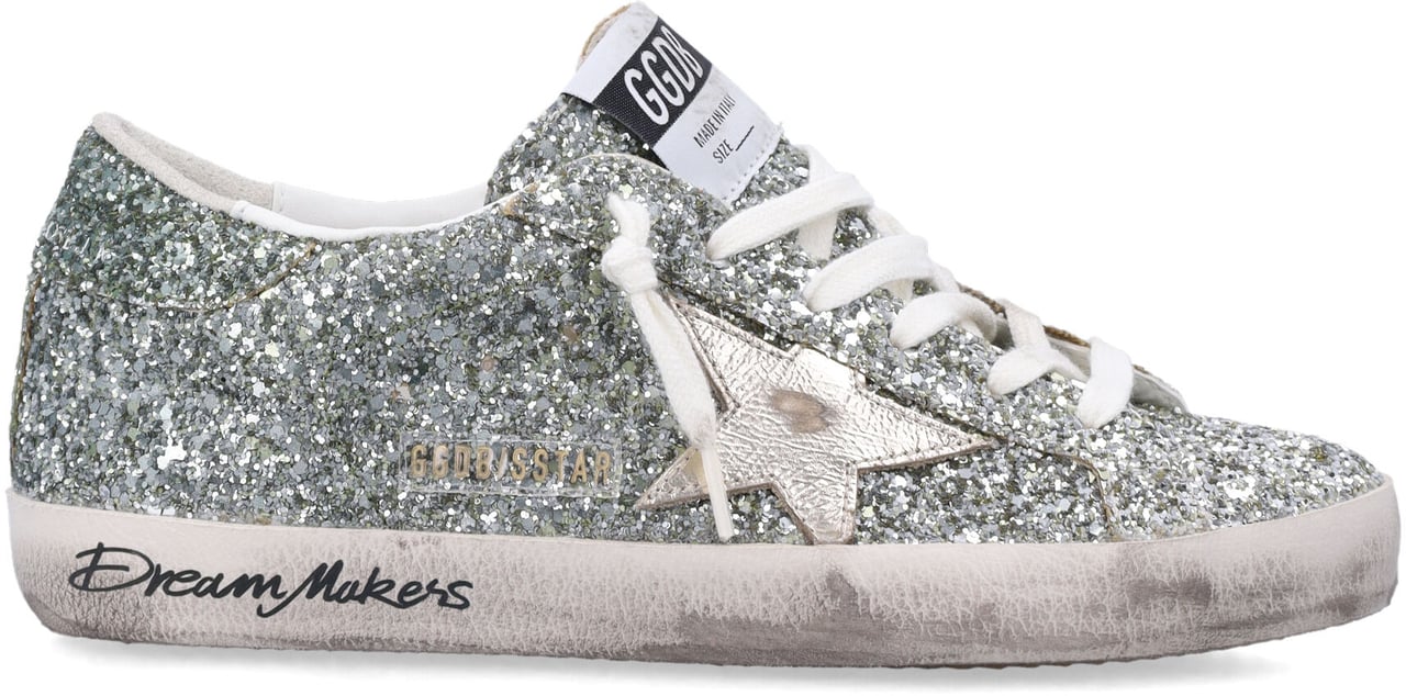 Golden Goose Sneakers Platinum / Green Metallic