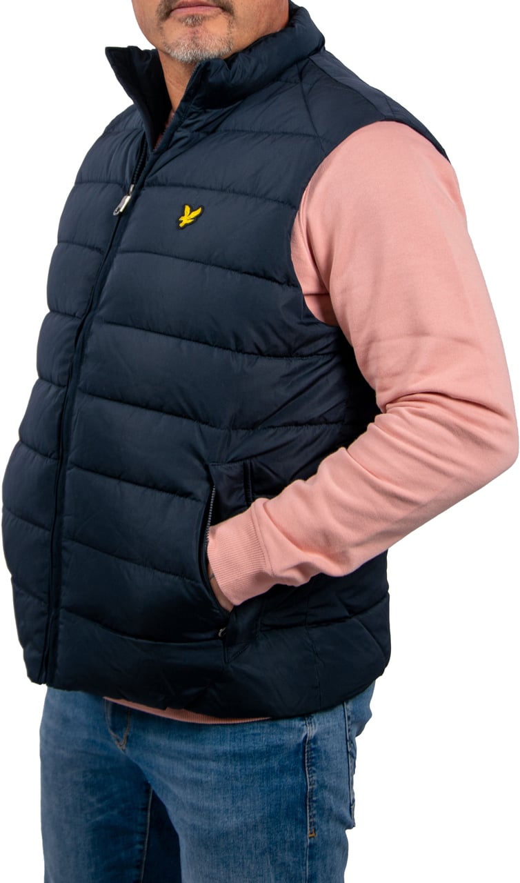 Lyle & Scott Lyle&scott Quilted Gilet Bodywarmers Donkerblauw Jk2401v Blauw