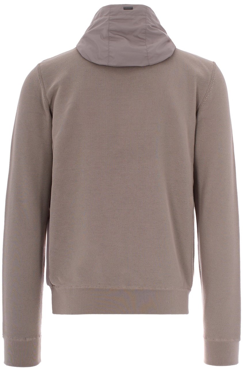 Herno Tricot jacket with padded front Grijs