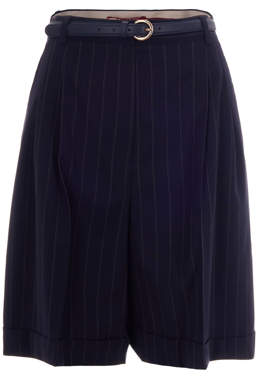 Max Mara Shorts Blue Navy