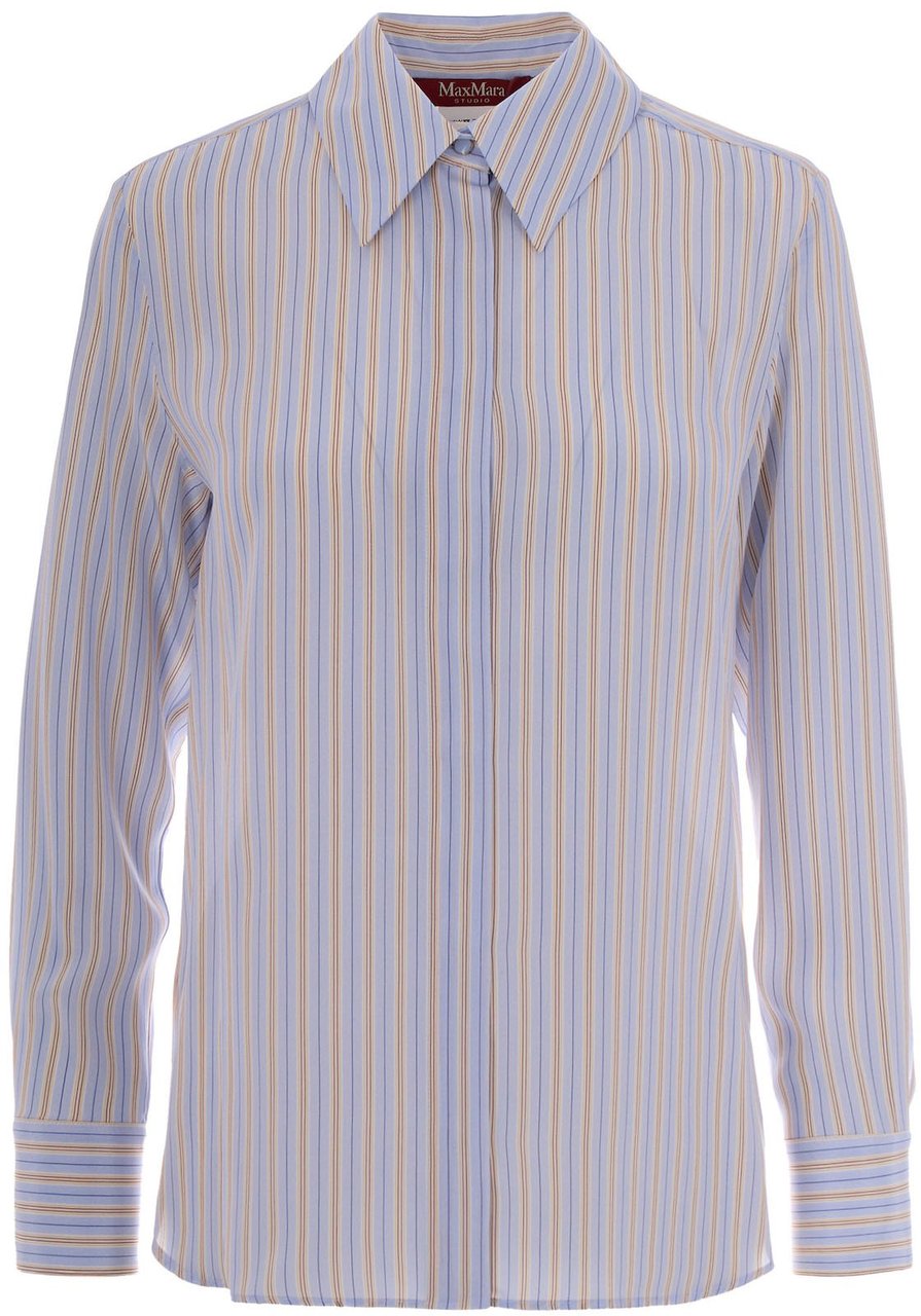 Max Mara Shirts Clear Blue Lichtblauw