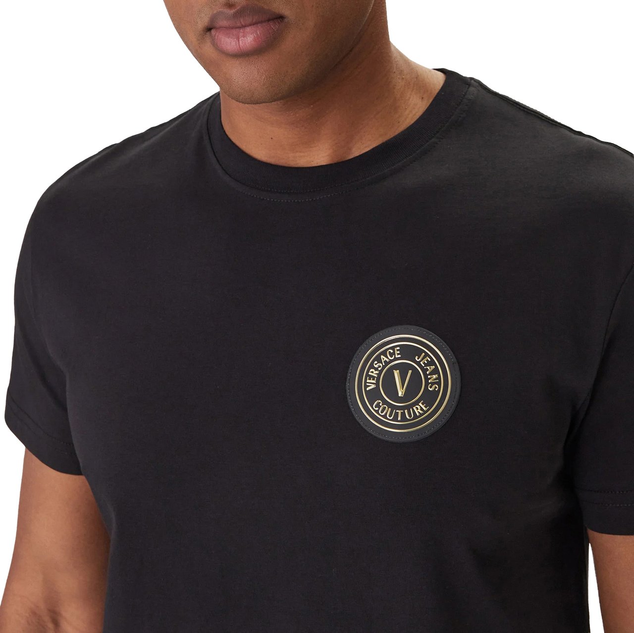 Versace Jeans Couture Logo T-shirt Black Zwart