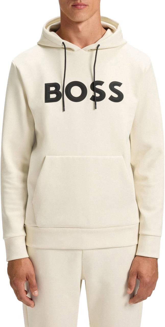 Boss Logo Hoodie Beige Beige