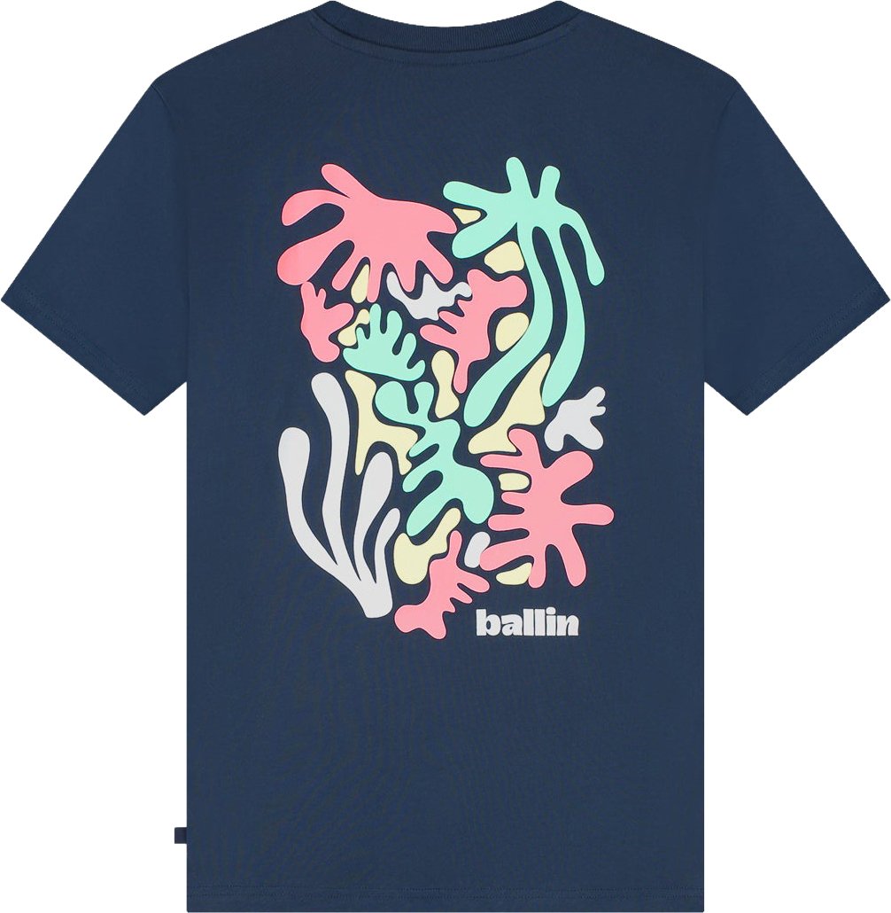 Ballin Amsterdam Abstract Sea Creatures T-shirt Blauw