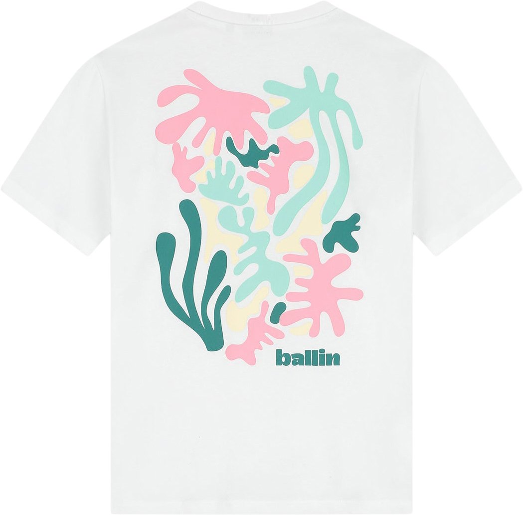 Ballin Amsterdam Abstract Sea Creatures T-shirt Wit