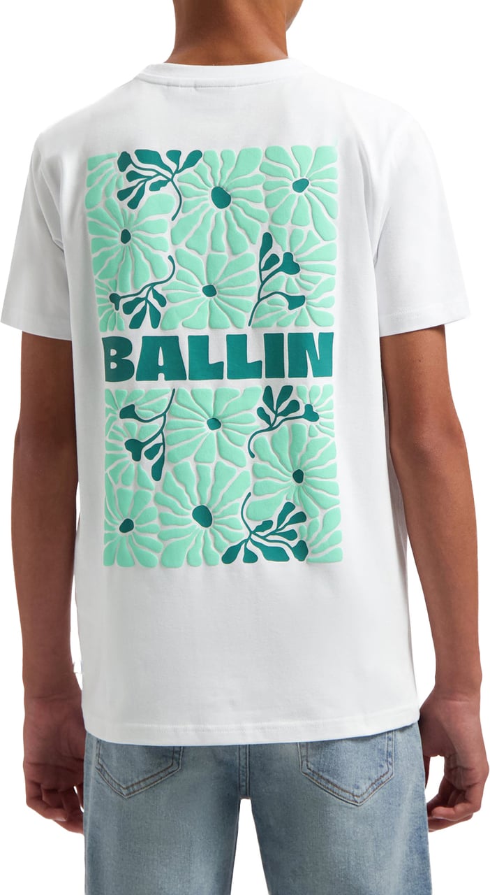 Ballin Amsterdam Floral Bouquet T-shirt Wit