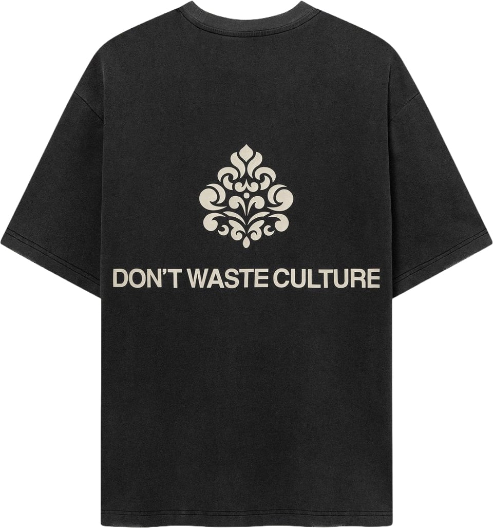 Don't Waste Culture Azemari T-shirt Washed Black Grijs