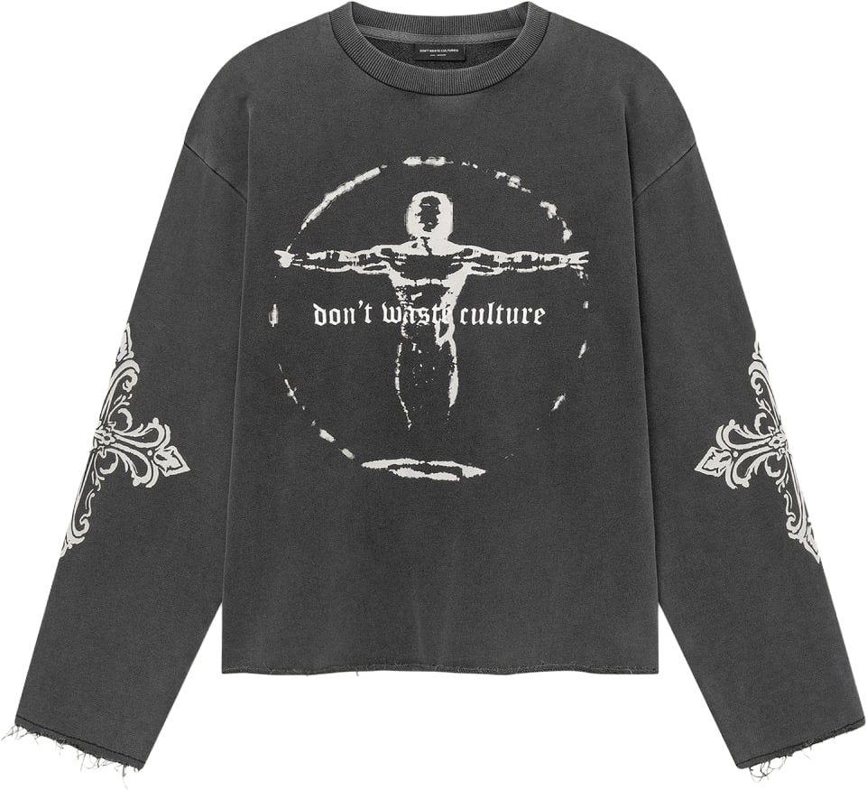 Don't Waste Culture Xavira Sweater Washed Black Grijs