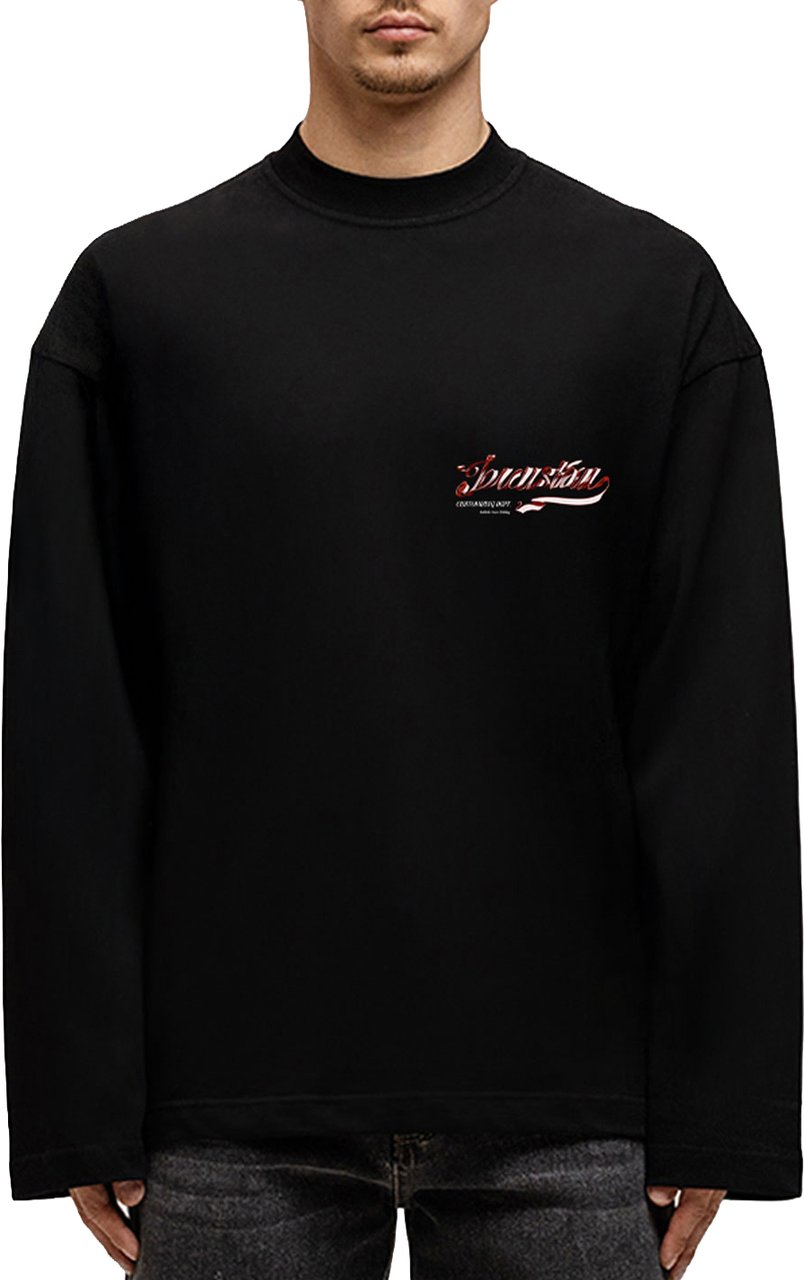 JORCUSTOM Swirl Longsleeve T-Shirt Black Zwart