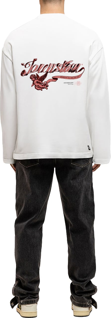 JORCUSTOM Swirl Longsleeve T-Shirt White Wit