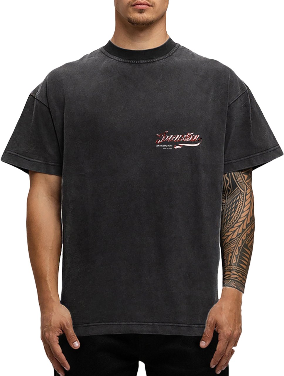 JORCUSTOM Swirl Loose Fit T-Shirt AcidGrey Grijs