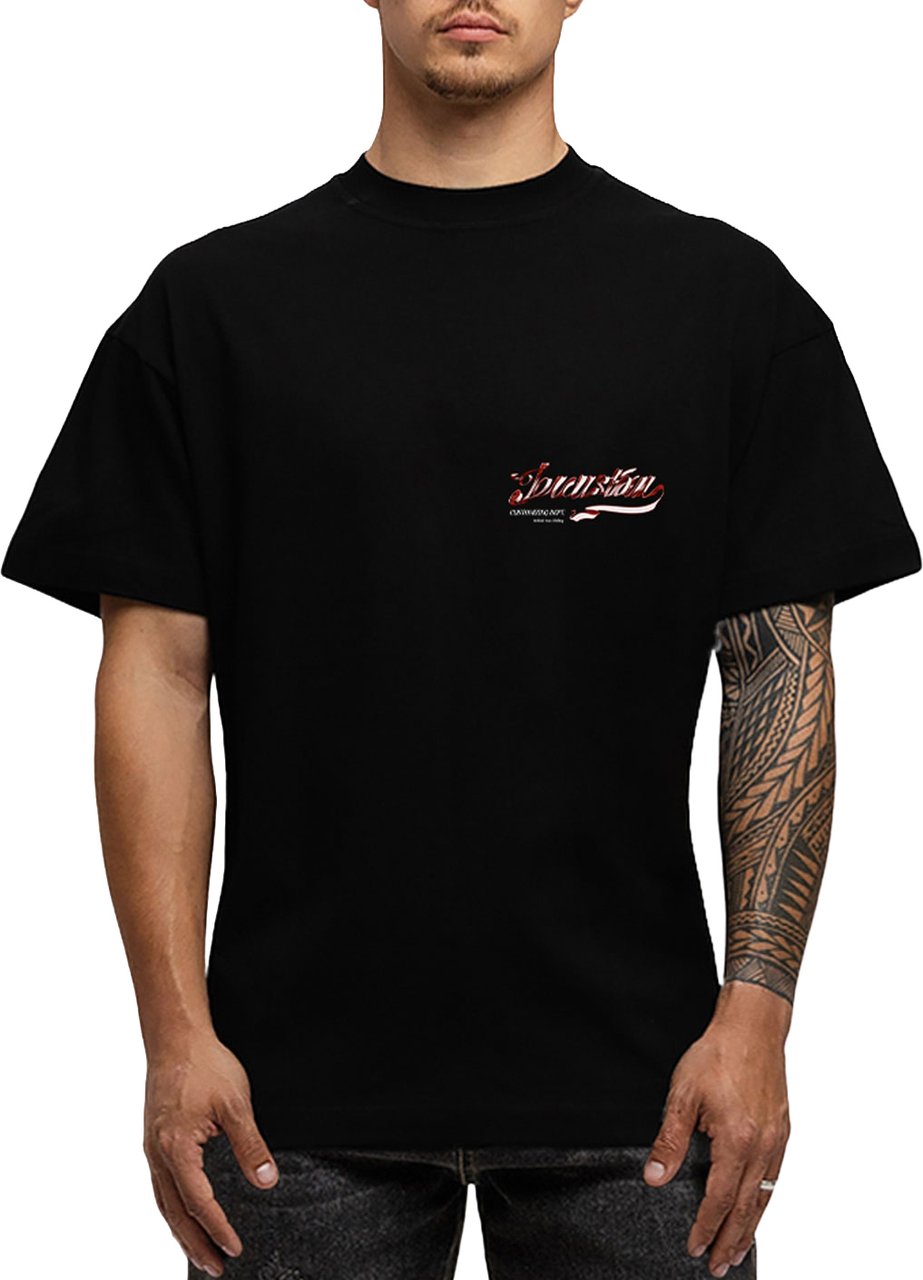 JORCUSTOM Swirl Loose Fit T-Shirt Black Zwart