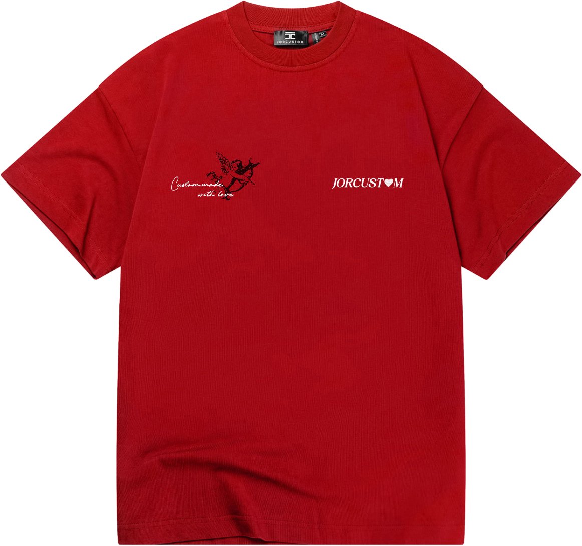 JORCUSTOM Heart Loose Fit T-Shirt Red Rood