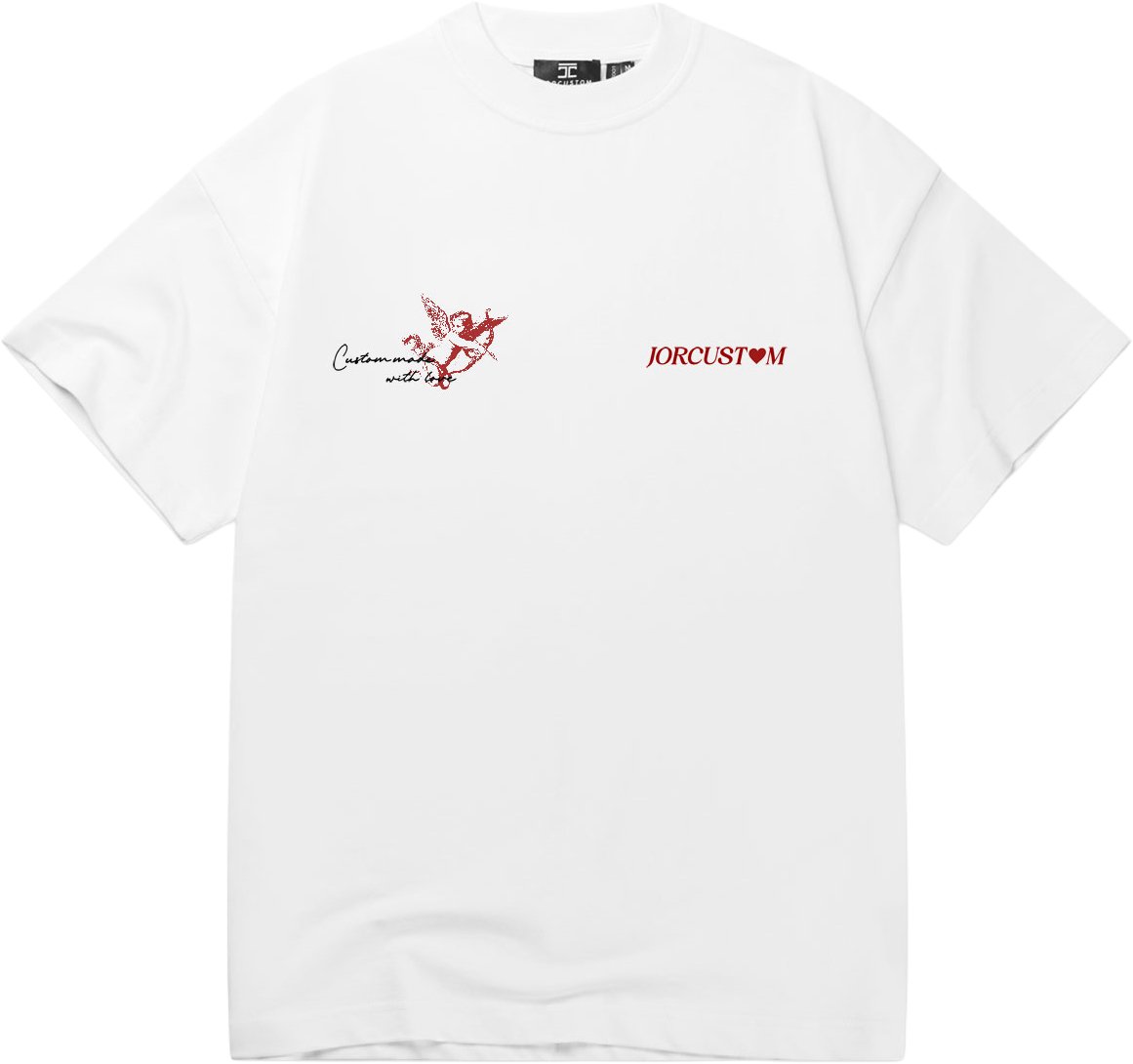 JORCUSTOM Heart Loose Fit T-Shirt White Wit