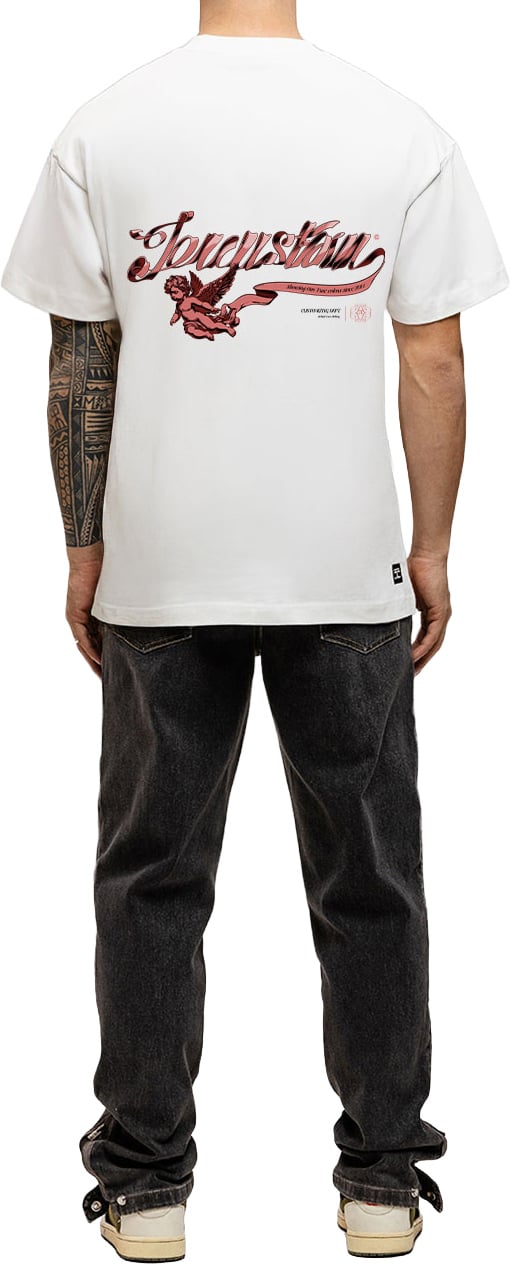 JORCUSTOM Swirl Loose Fit T-Shirt White Wit