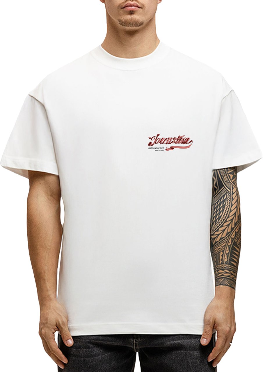 JORCUSTOM Swirl Loose Fit T-Shirt White Wit