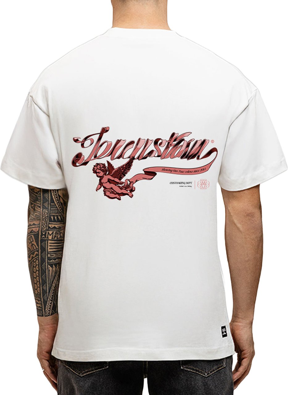 JORCUSTOM Swirl Loose Fit T-Shirt White Wit