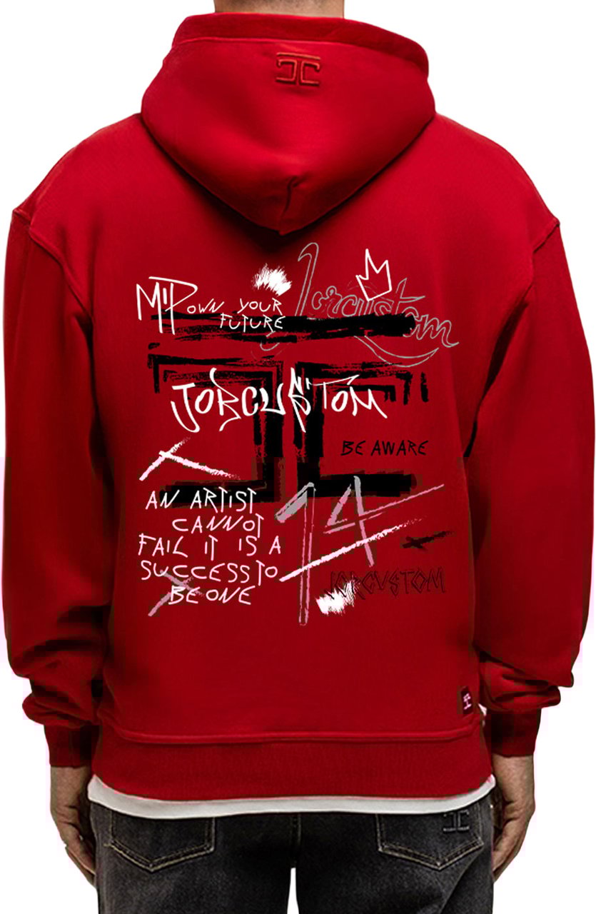 JORCUSTOM Artist Oversized Hoodie Red Rood