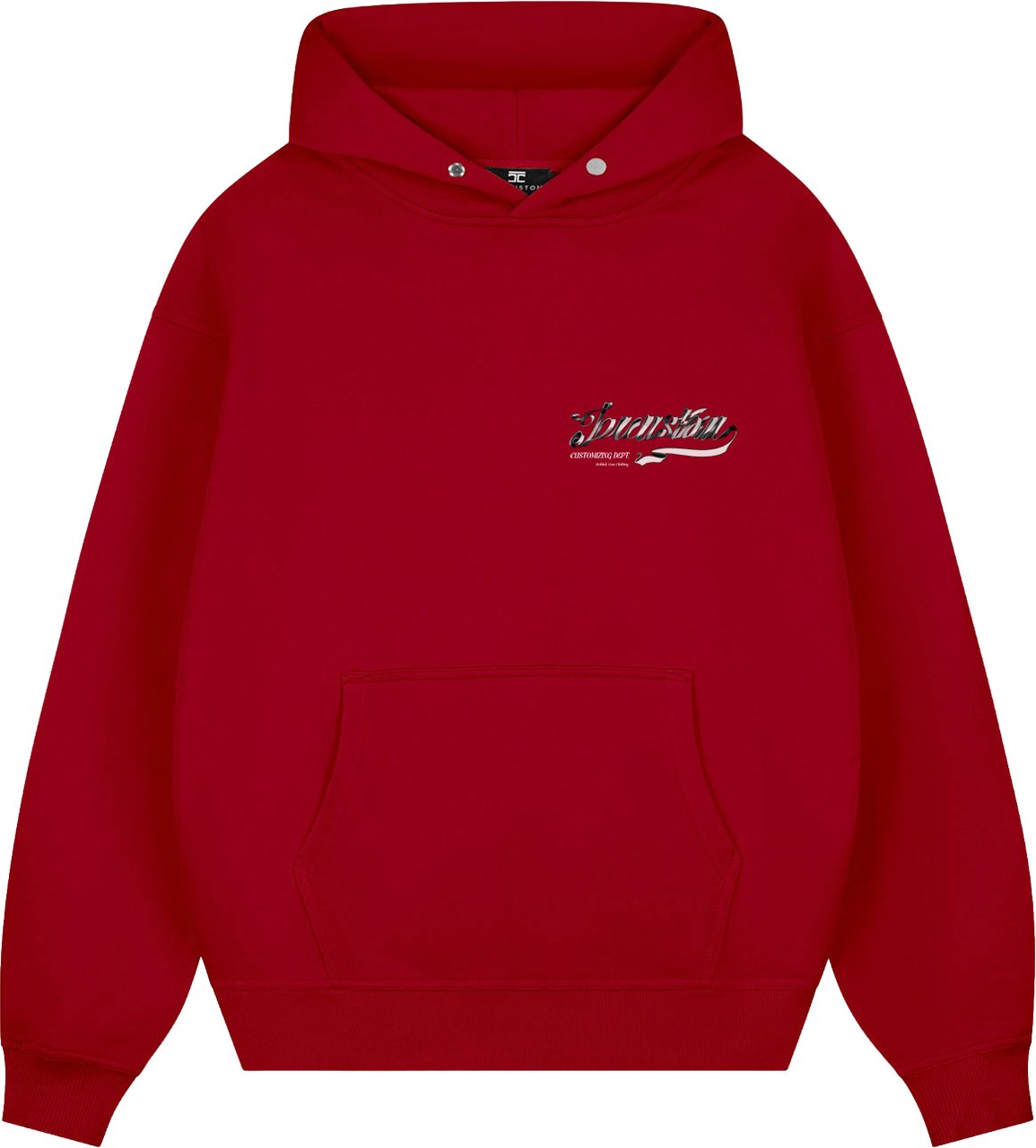 JORCUSTOM Swirl Oversized Hoodie Red Rood