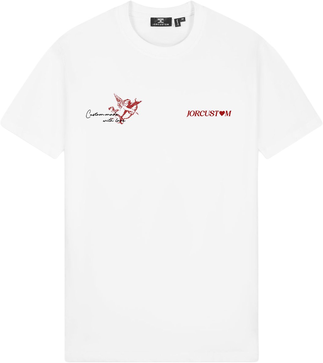 JORCUSTOM Heart Slim Fit T-Shirt White Wit