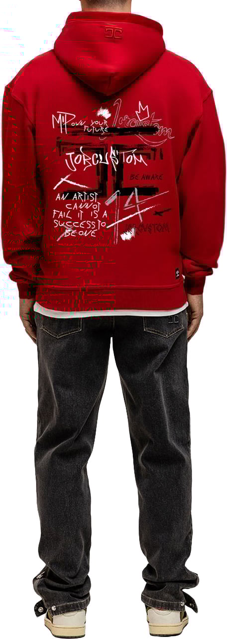 JORCUSTOM Artist Zipped Hoodie Red Rood